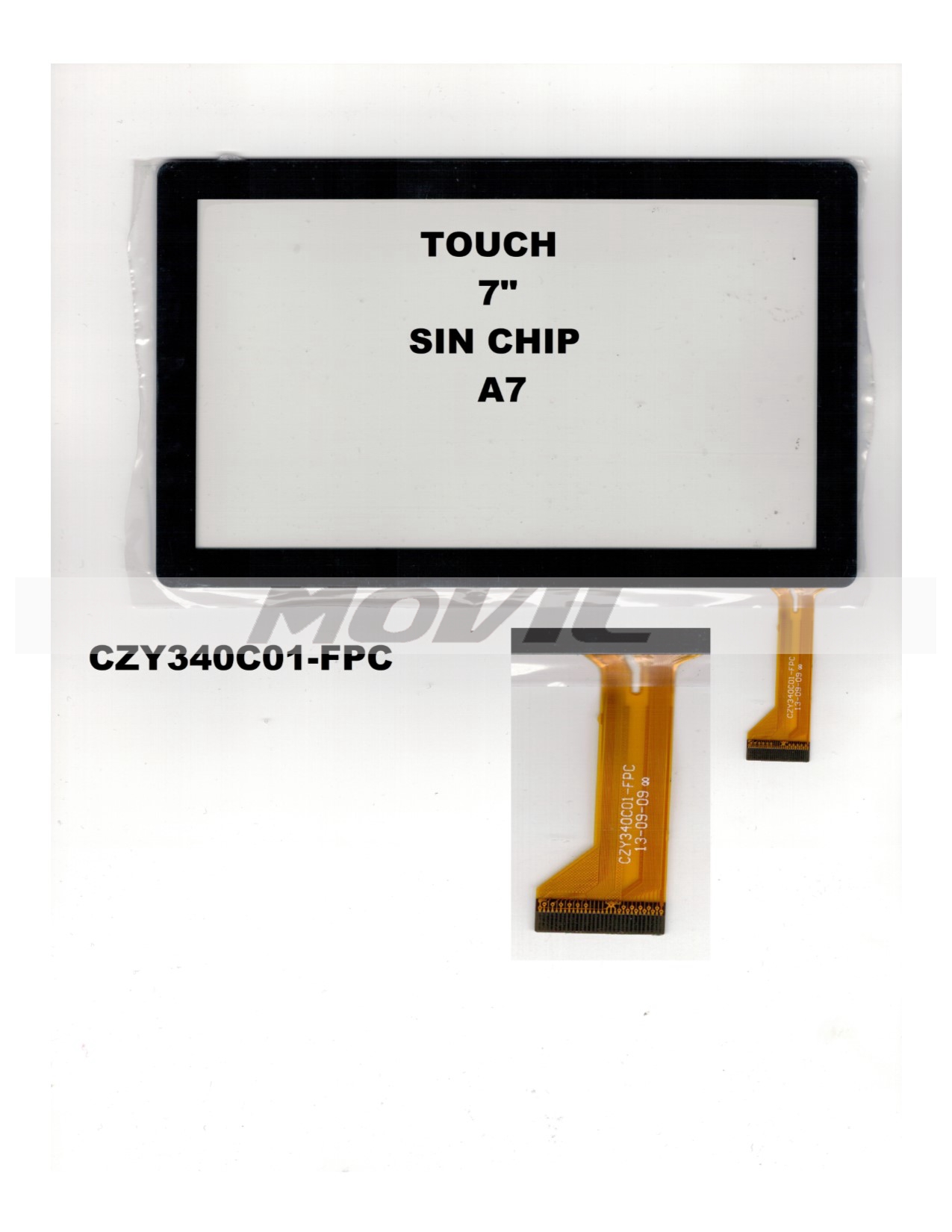 Touch tactil para tablet flex 7 inch SIN CHIP A7 CZY340C01-FPC